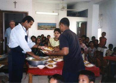 Duleep Serving the Children at Beth Myriam Dhaka
