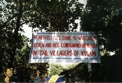 Welcome Banner for Vassula at Kulun Village